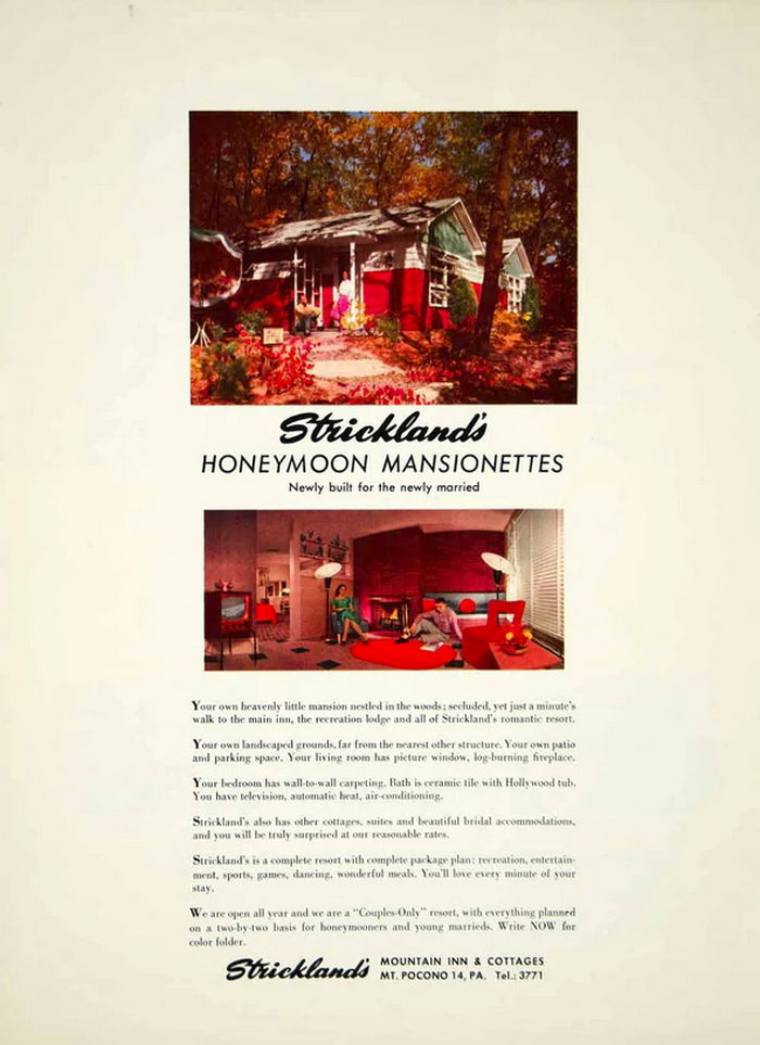 Stricklands Mountain Inn and Cottages - Vintage Postcard And Photo (newer photo)